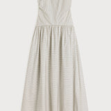 Faithfull - Lue Midi Dress Oliva Stripe Ecru
