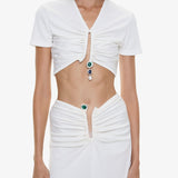 Christopher Esber - Droplet Crystal Clasp Skirt