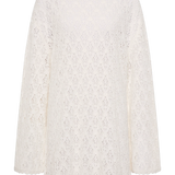Faithfull - Romina Mini Dress Pointelle Knit Vintage White