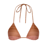 Faithfull - Sete Bikini Top Accordion Stripe Puce Fawn - Final Sale
