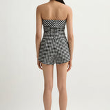 Posse - CHIARA STRAPLESS TOP - BLACK/WHITE