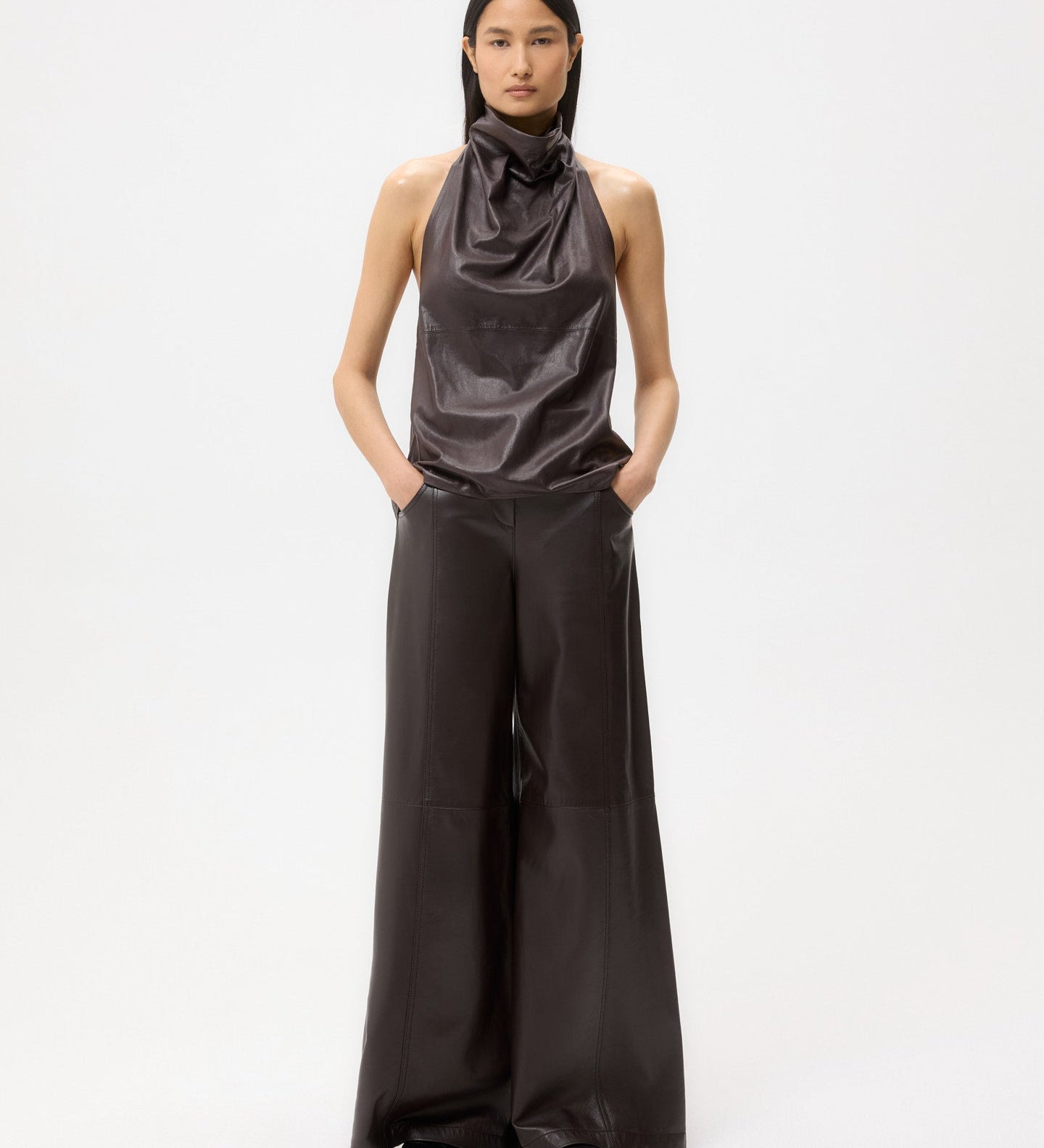 TWP - Friday Night Top in Paper Leather
