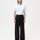 TWP - Forever and Always Reversible Shirt With Crystal Collar in Super Compact Poplin