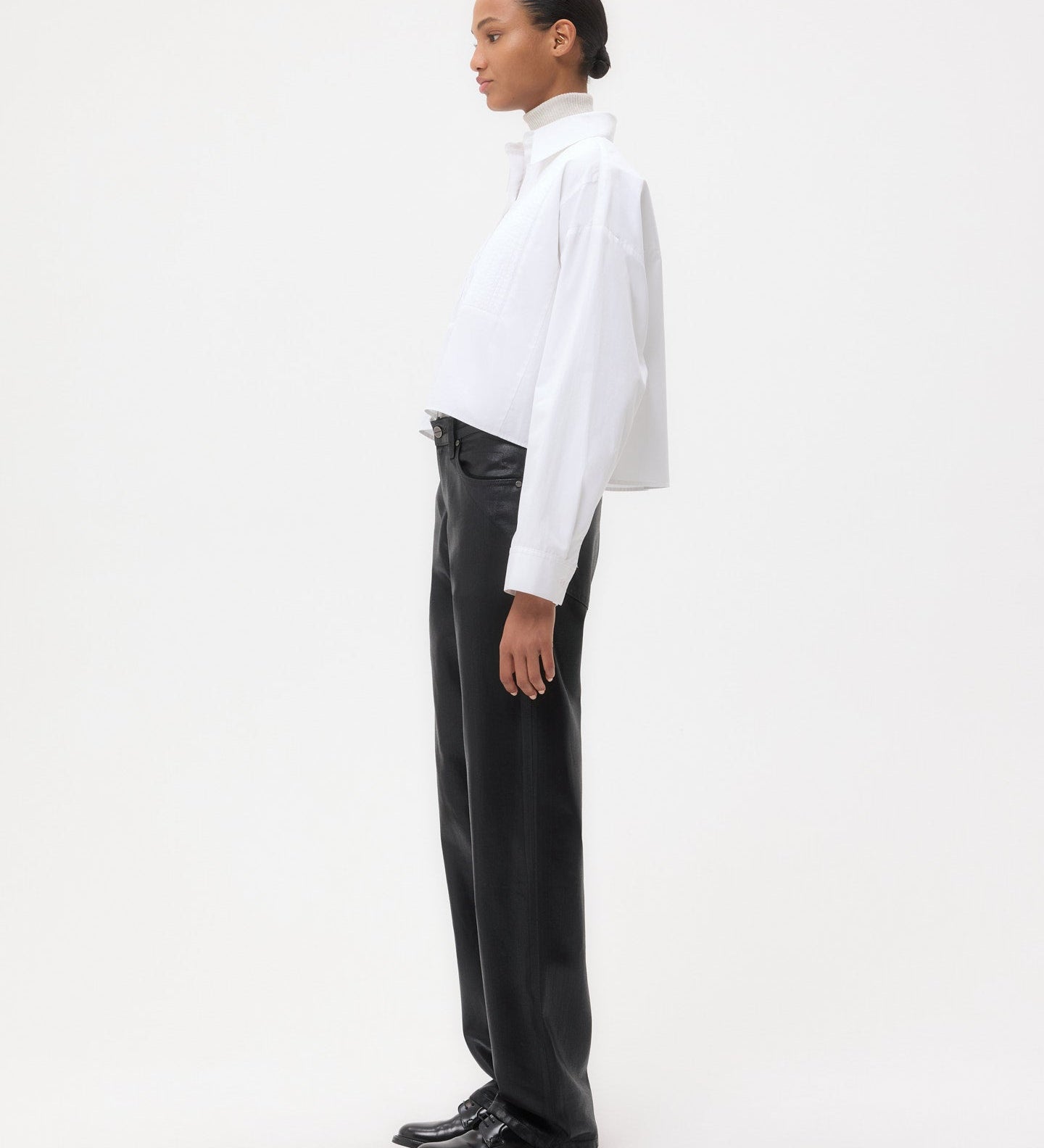 TWP - Soon To Be Ex Shirt With Bib in Super Compact Poplin