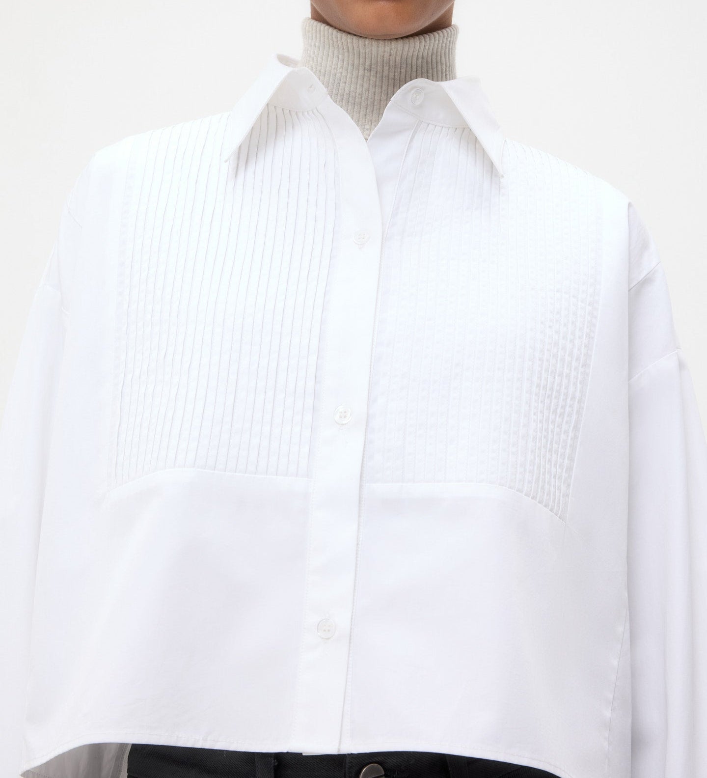 TWP - Soon To Be Ex Shirt With Bib in Super Compact Poplin