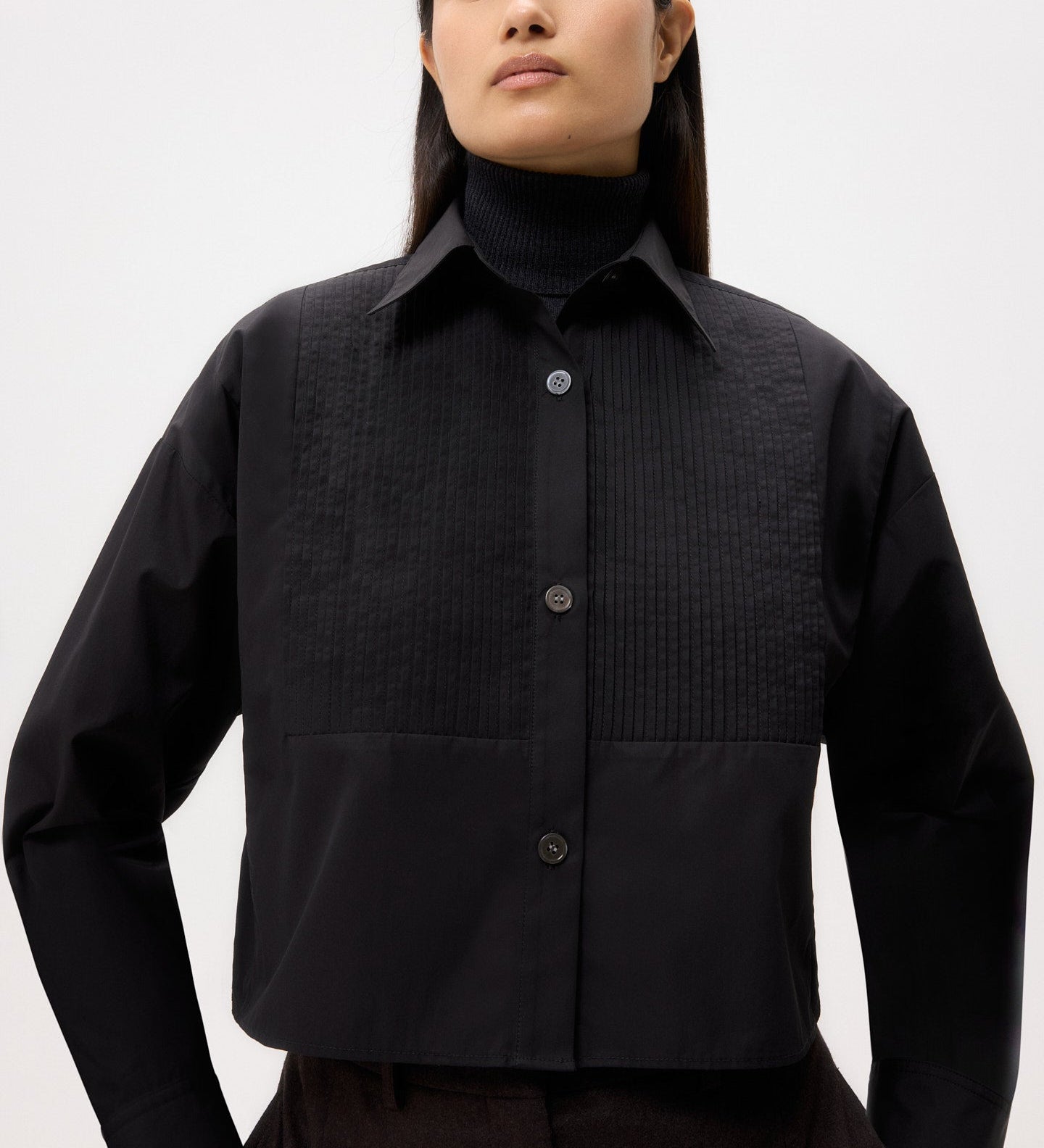 TWP - Soon To Be Ex Shirt With Bib in Super Compact Poplin