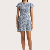 Faithfull - Valras Mini Dress Leilani Mid Blue - Final Sale