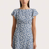 Faithfull - Valras Mini Dress Leilani Mid Blue - Final Sale