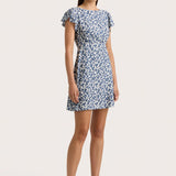 Faithfull - Valras Mini Dress Leilani Mid Blue - Final Sale