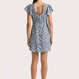 Faithfull - Valras Mini Dress Leilani Mid Blue - Final Sale
