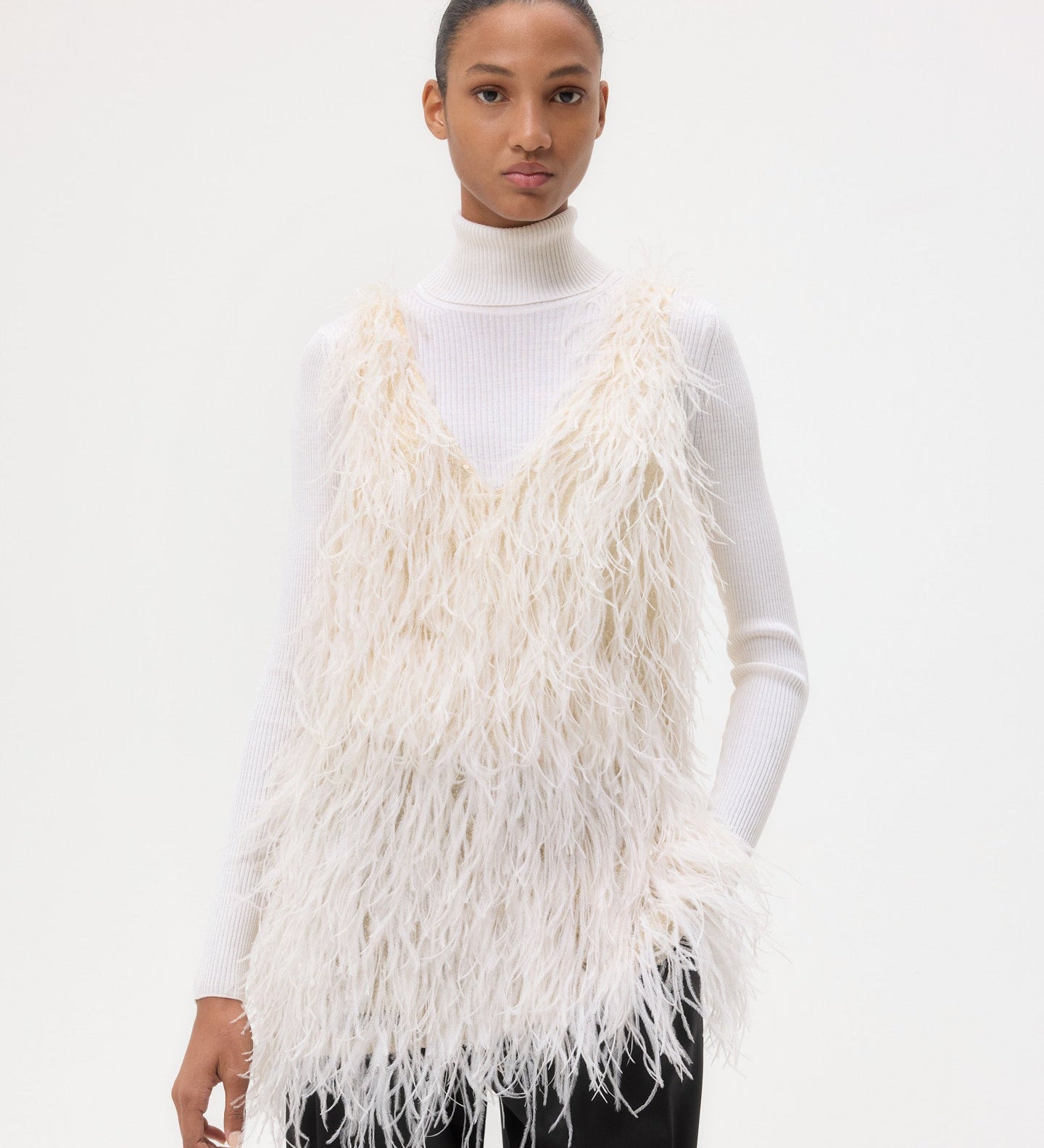 TWP - Mini Dress in Feathers