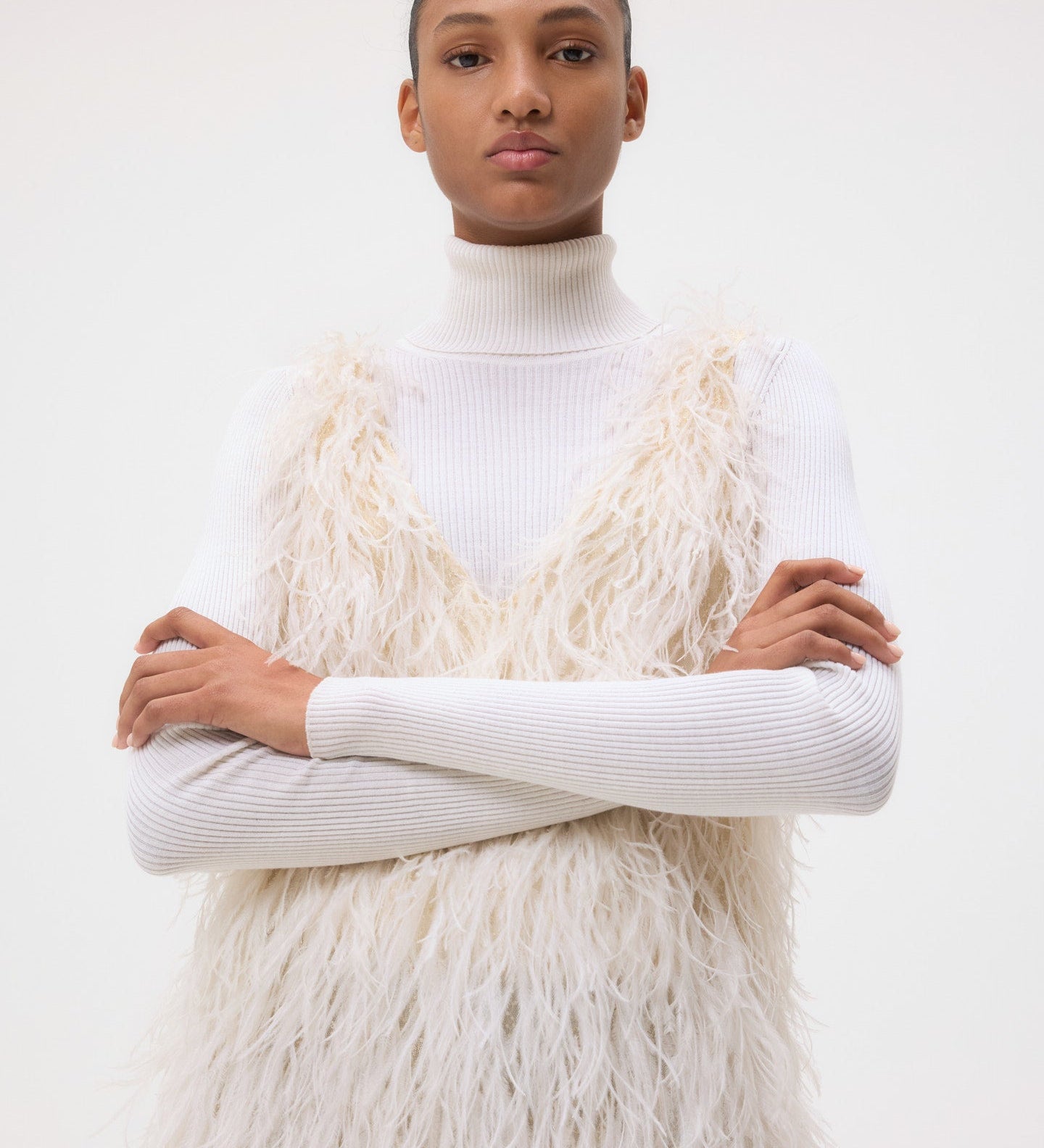 TWP - Mini Dress in Feathers