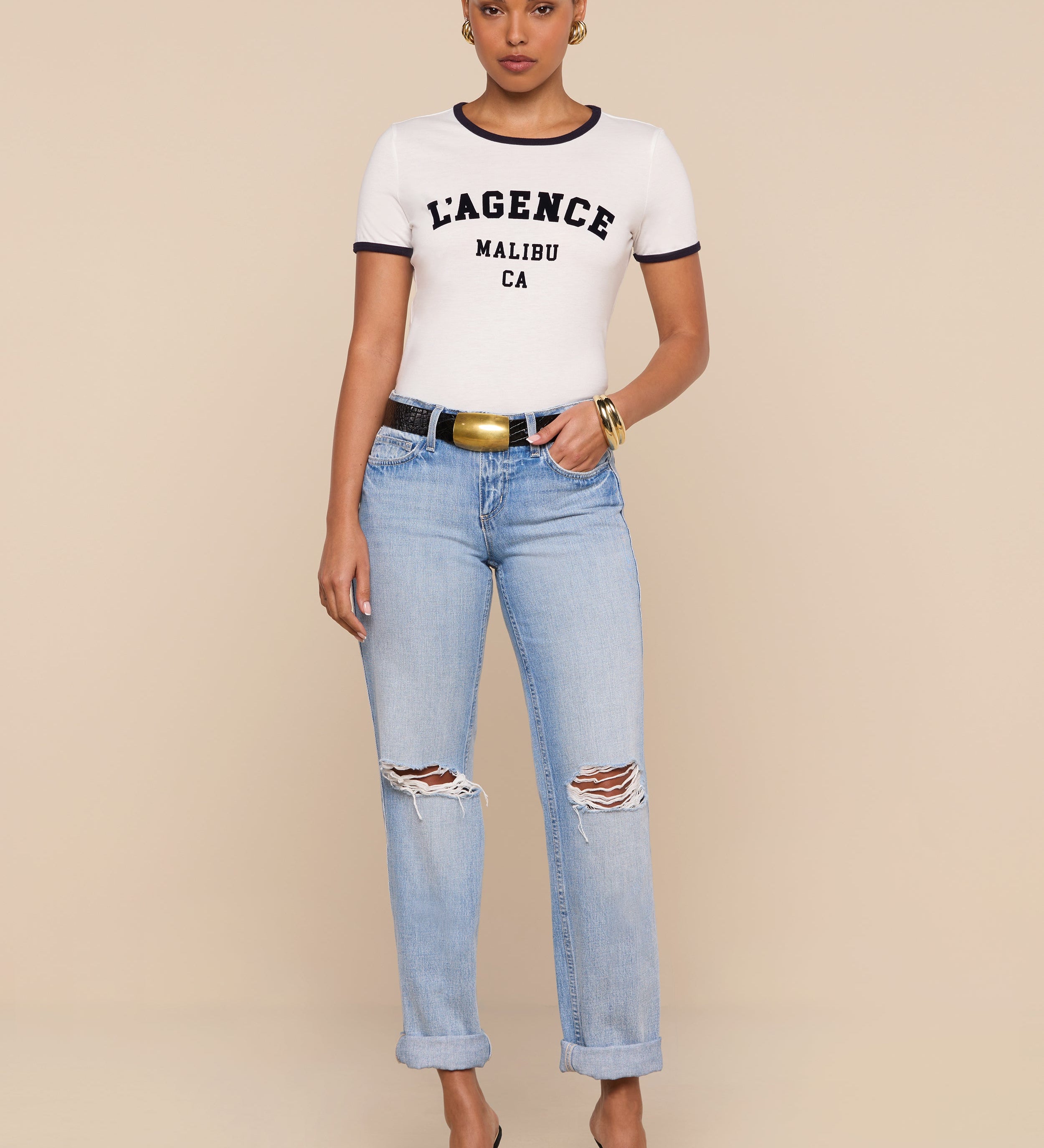 L'AGENCE - Tommie Crewneck Tee