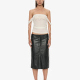 Christopher Esber - Hibiscus Embroidered Rib Foldover Cami