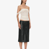Christopher Esber - Hibiscus Embroidered Rib Foldover Cami