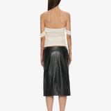 Christopher Esber - Hibiscus Embroidered Rib Foldover Cami