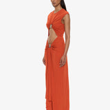 Christopher Esber - Bezel Quartz Disconnect Short Sleeve Dress