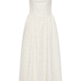 Faithfull - Milana Midi Dress Dolce Broderie White