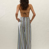 Faithfull - Lane Pant Agua Stripe Blue