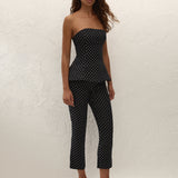 Faithfull - Petro Top Lola Polka Dot Black Cream