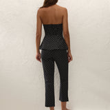 Faithfull - Iria Capri Pant Lola Polka Dot Black Cream