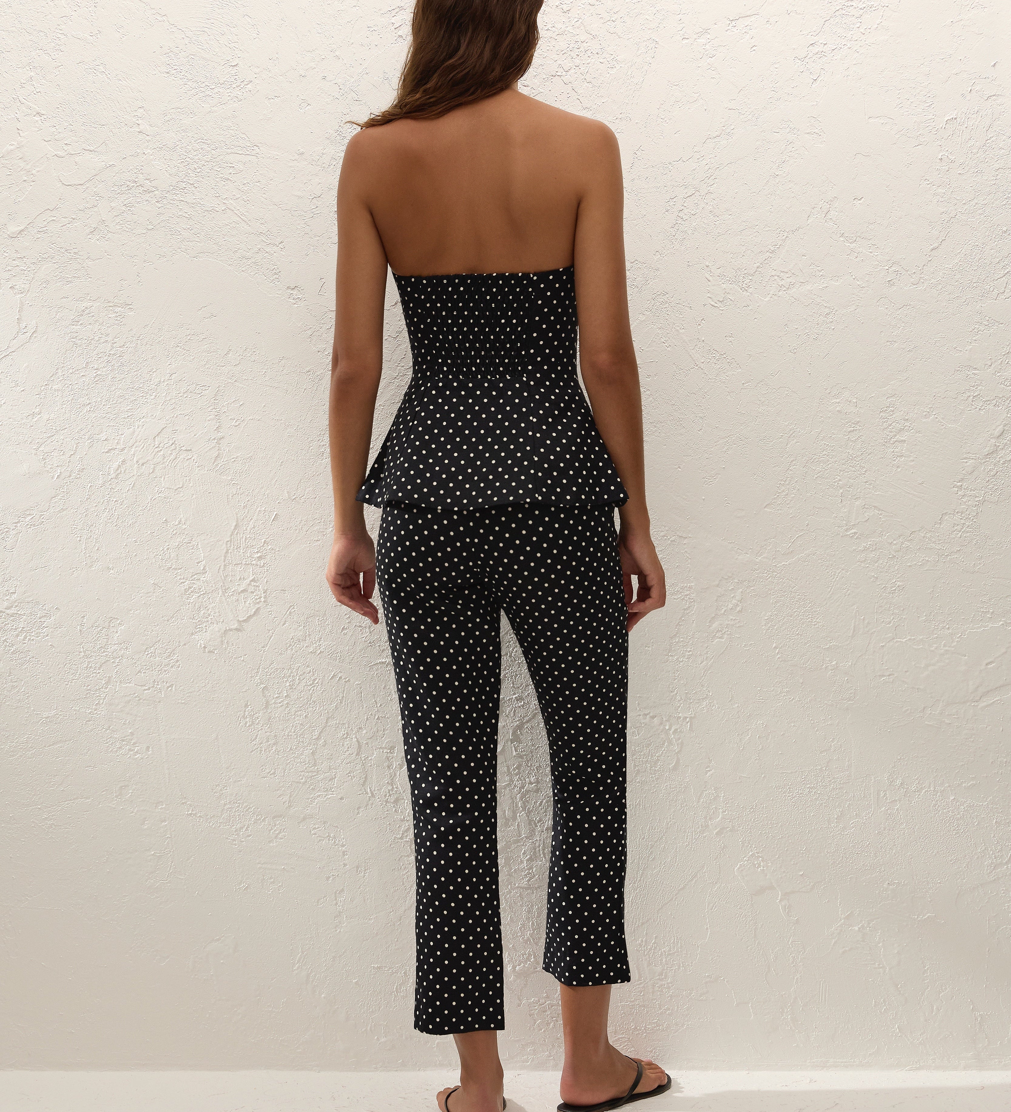 Faithfull - Iria Capri Pant Lola Polka Dot Black Cream