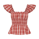 Faithfull - Janne Top Ines Check Terra Rosso