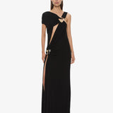 Christopher Esber - Veer Spiral Crystal Draped Jersey Dress