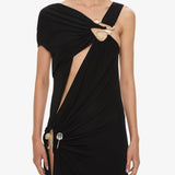 Christopher Esber - Veer Spiral Crystal Draped Jersey Dress
