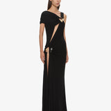 Christopher Esber - Veer Spiral Crystal Draped Jersey Dress
