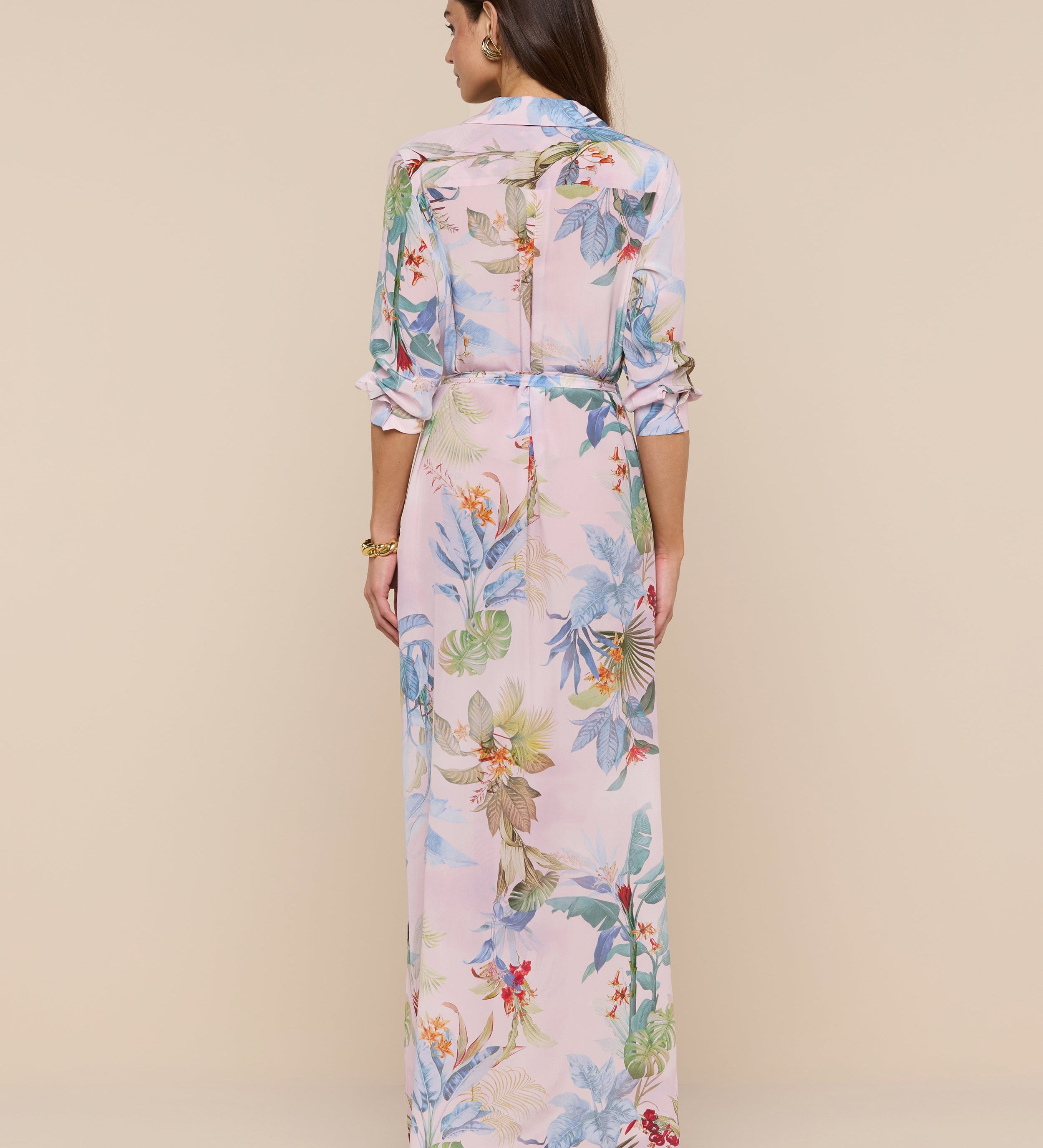 L'AGENCE - Cameron Silk Shirt Dress