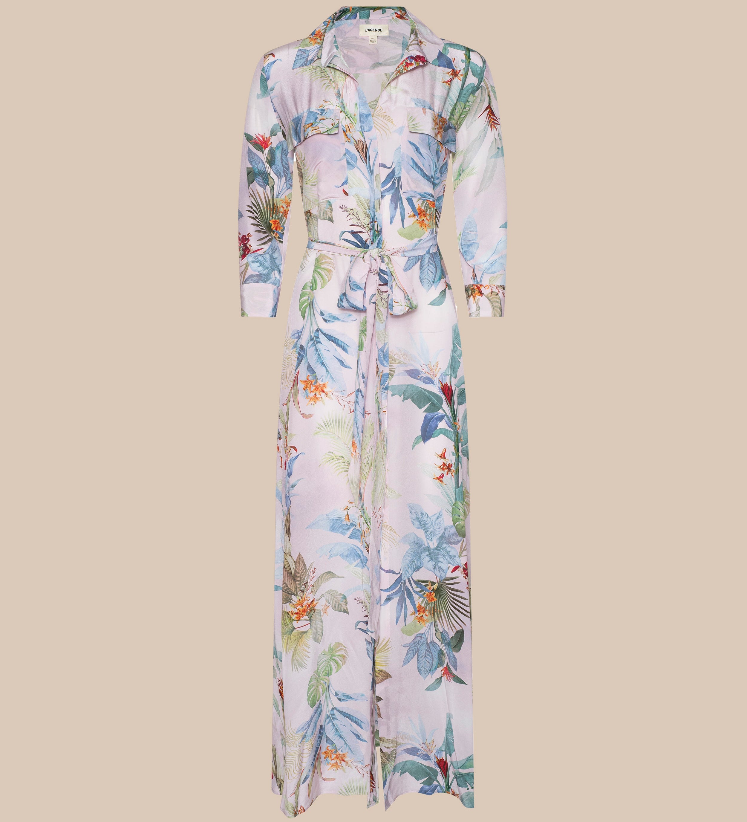 L'AGENCE - Cameron Silk Shirt Dress