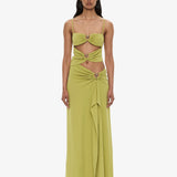Christopher Esber - Orbit Ruched Disconnect Cascade Dress