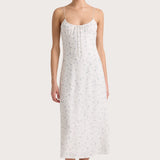 Faithfull - Pau Dress Blossom Egg Shell Powder Blue