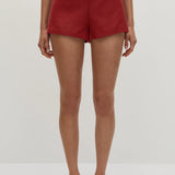 Faithfull - Florine Mini Shorts Deep Red