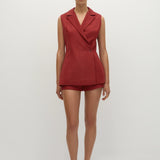 Faithfull - Florine Mini Shorts Deep Red