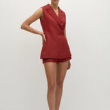 Faithfull - Florine Mini Shorts Deep Red
