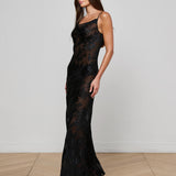 L'AGENCE - Christine Burnout Satin Dress