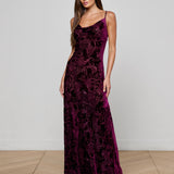 L'AGENCE - Christine Burnout Velvet Dress
