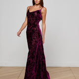 L'AGENCE - Christine Burnout Velvet Dress