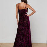 L'AGENCE - Christine Burnout Velvet Dress