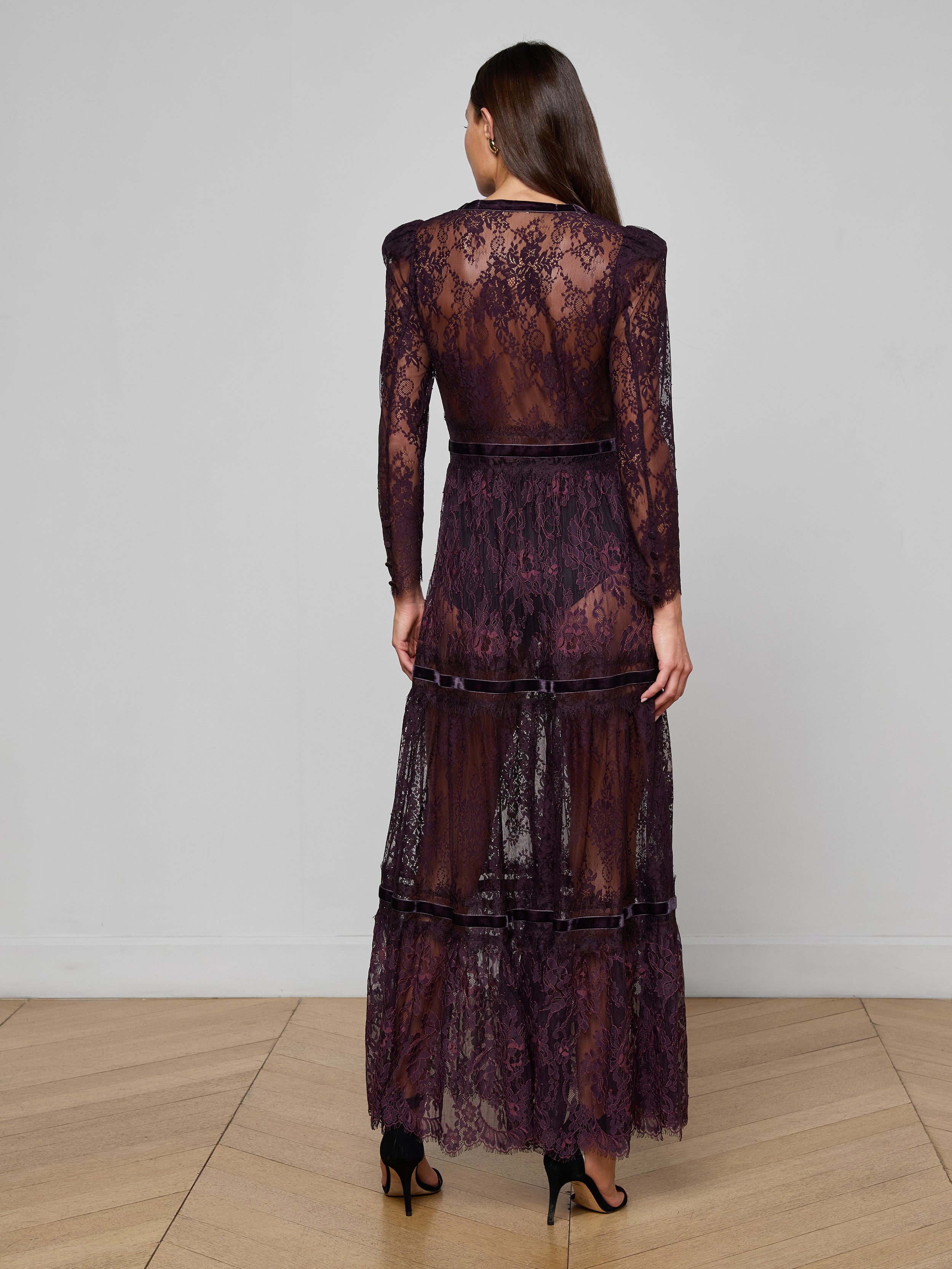 L'AGENCE - Poe Lace Maxi Dress  The Iconic Issue