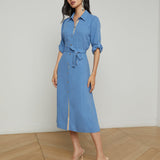 L'AGENCE - Malika Linen-Blend Shirt Dress