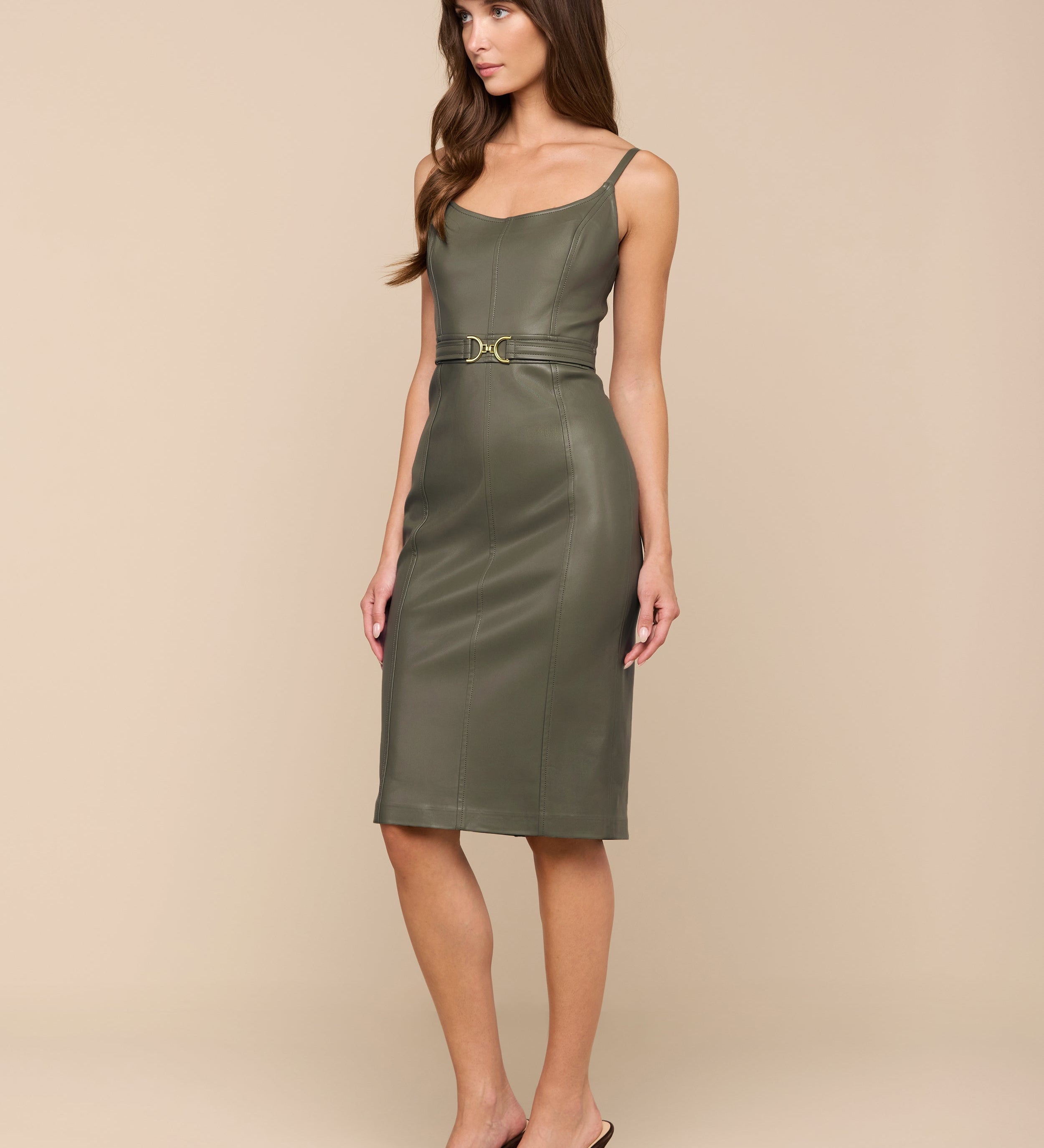 L'AGENCE - Halia Vegan Leather Dress