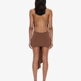 Christopher Esber - Pierced Orbit Halter Drape Mini Dress