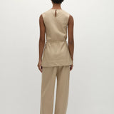 Faithfull - Selan Pant Pinstripe Fawn White