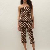 Faithfull - Valeria Capri Pant Cioccolato Dot