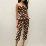 Faithfull - Valeria Capri Pant Cioccolato Dot