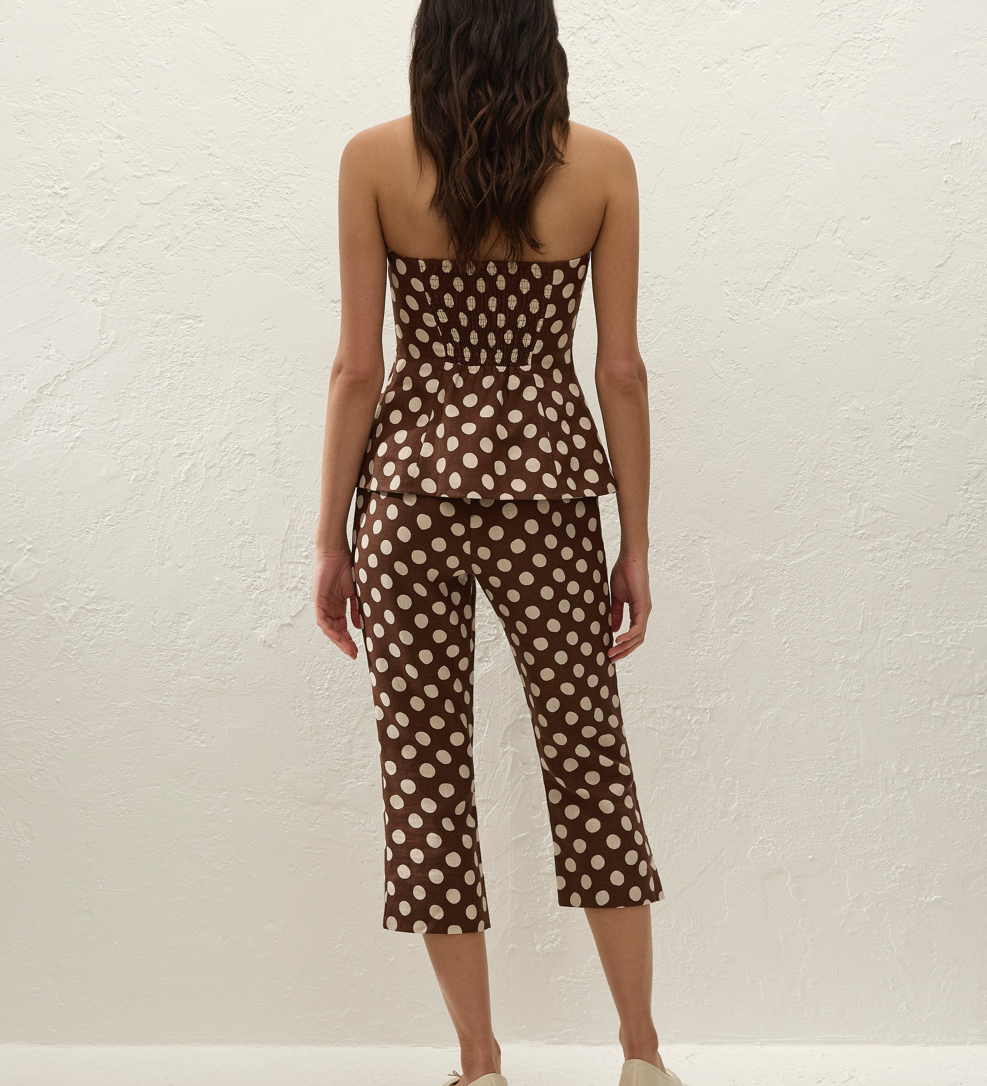 Faithfull - Valeria Capri Pant Cioccolato Dot