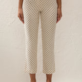 Faithfull - Iria Capri Pant Lola Polka Dot Cream Black